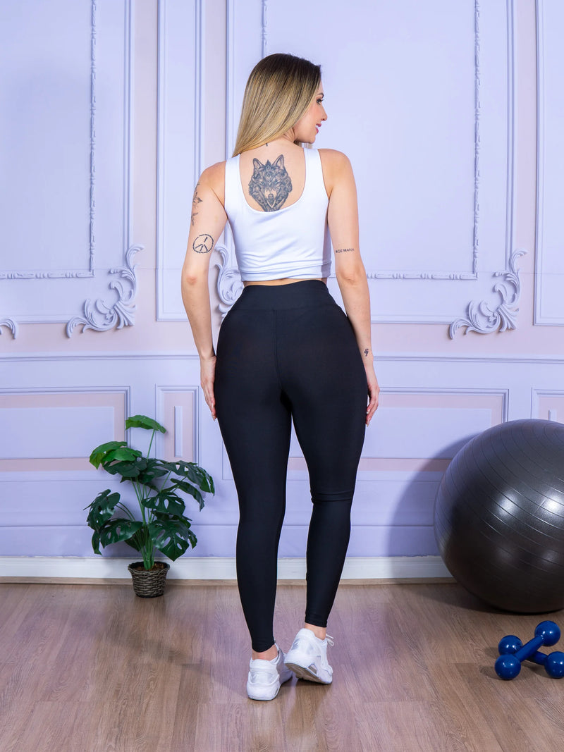 Calça Legging Feminina Cintura Alta Academia Fitness