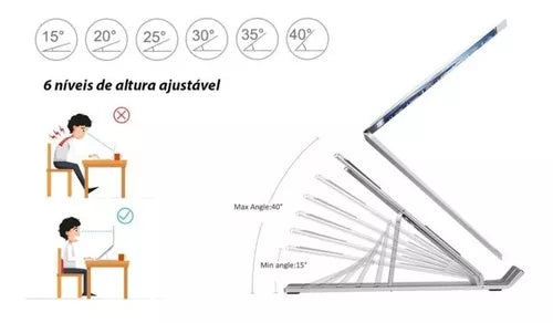 Suporte Apoio De Notebook Laptop Compacto Articulado Home Office