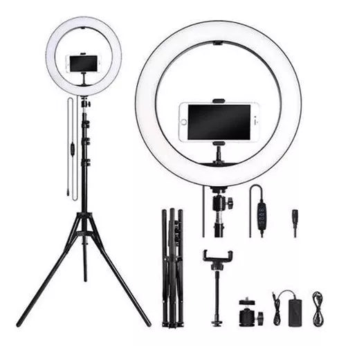 Kit Completo Ring Light Profissional 6 / 8 / 10 / 12 / 18 polegadas Com 2.1M Tripé Universal e controle remoto