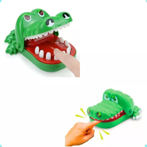 Jacaré Brinquedo Jogo Desafio Dentista Morde Dedo Crocodilo Cor Verde