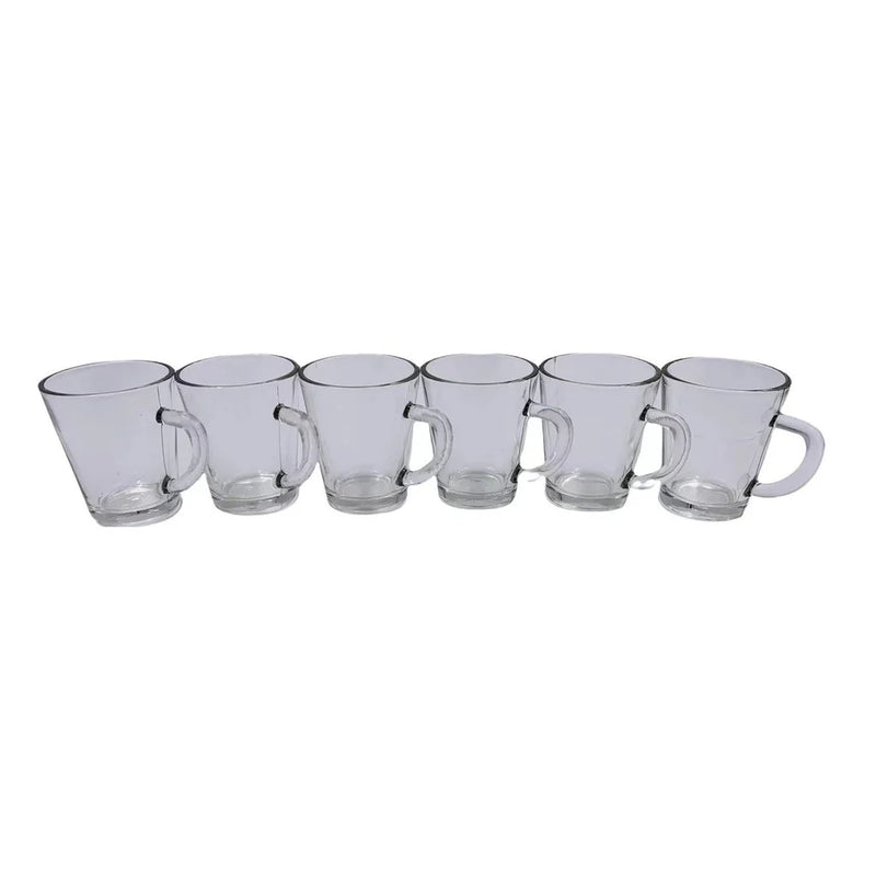 Conjunto de 6 Xícaras De Vidro Para Café Chá 70ML