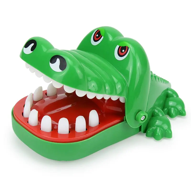 Jacaré Brinquedo Jogo Desafio Dentista Morde Dedo Crocodilo Cor Verde