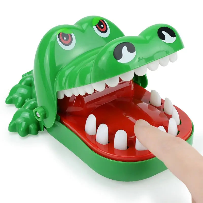 Jacaré Brinquedo Jogo Desafio Dentista Morde Dedo Crocodilo Cor Verde