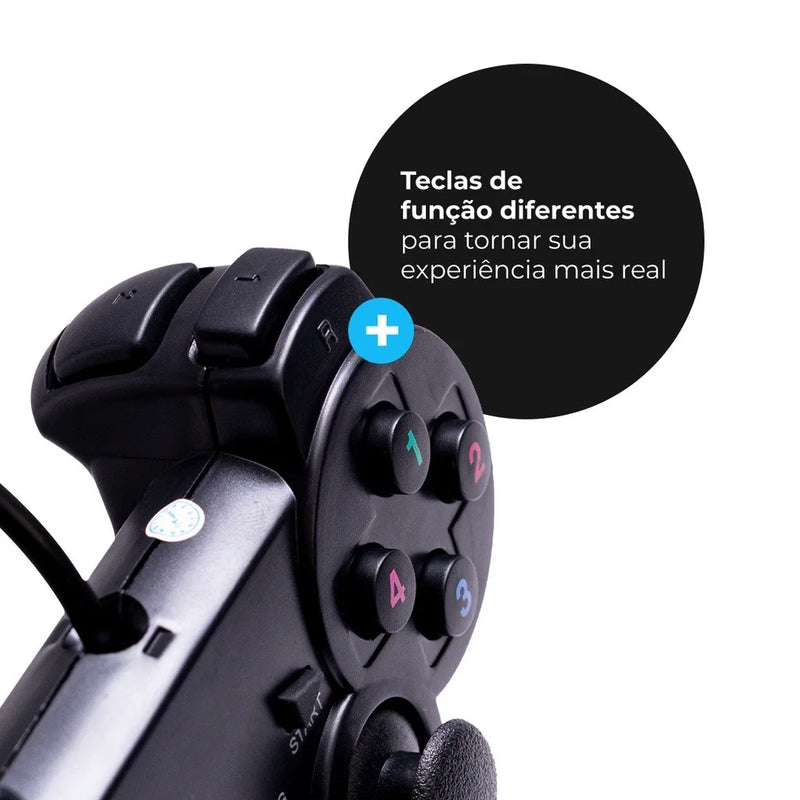 Controle Joystick Gamer Jogos Console E Computador Entrada USB