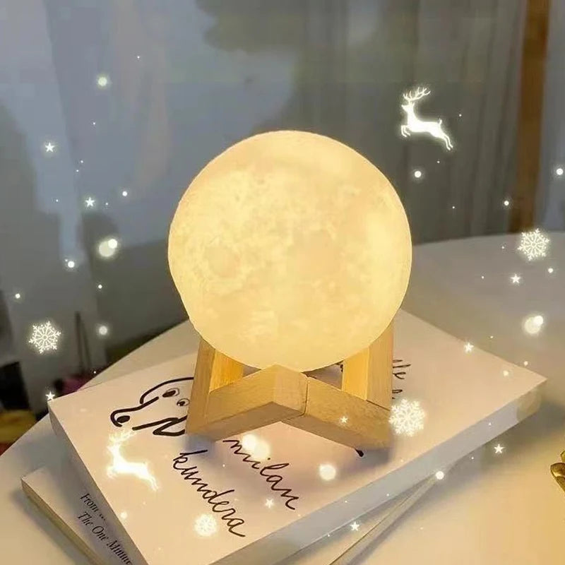 Luminária Led Lua Cheia com Suporte Elegância e aconchego para sua casa