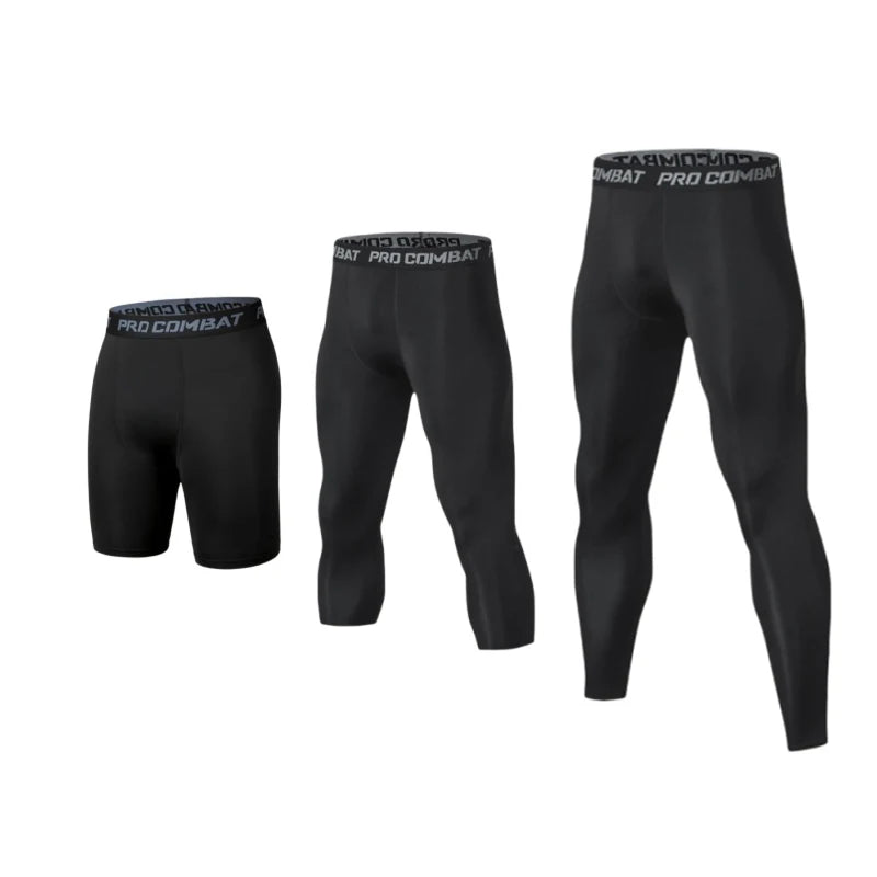 Calça de Compressão Masculina Esportiva Ideal para Treinos, Tecido Leve e Seco