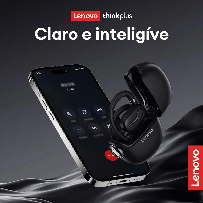 Fone de LP 81 sem fio Lenovo, ows bluetooth v5.4